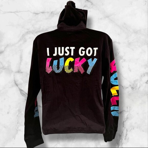 On Fire Women's Graphic Hoodie With Drawstring Hem & Colorful Lettering Print - - Picture 2 of 16